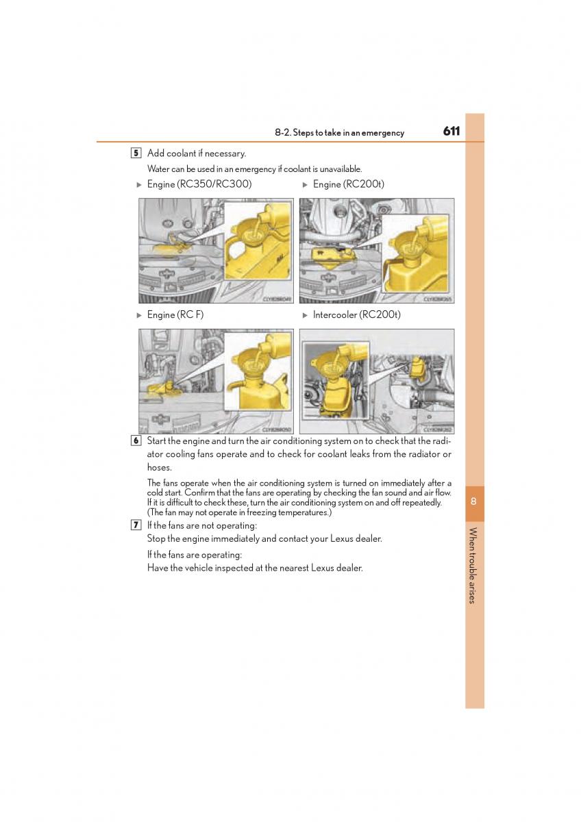 Lexus RC owners manual / page 613