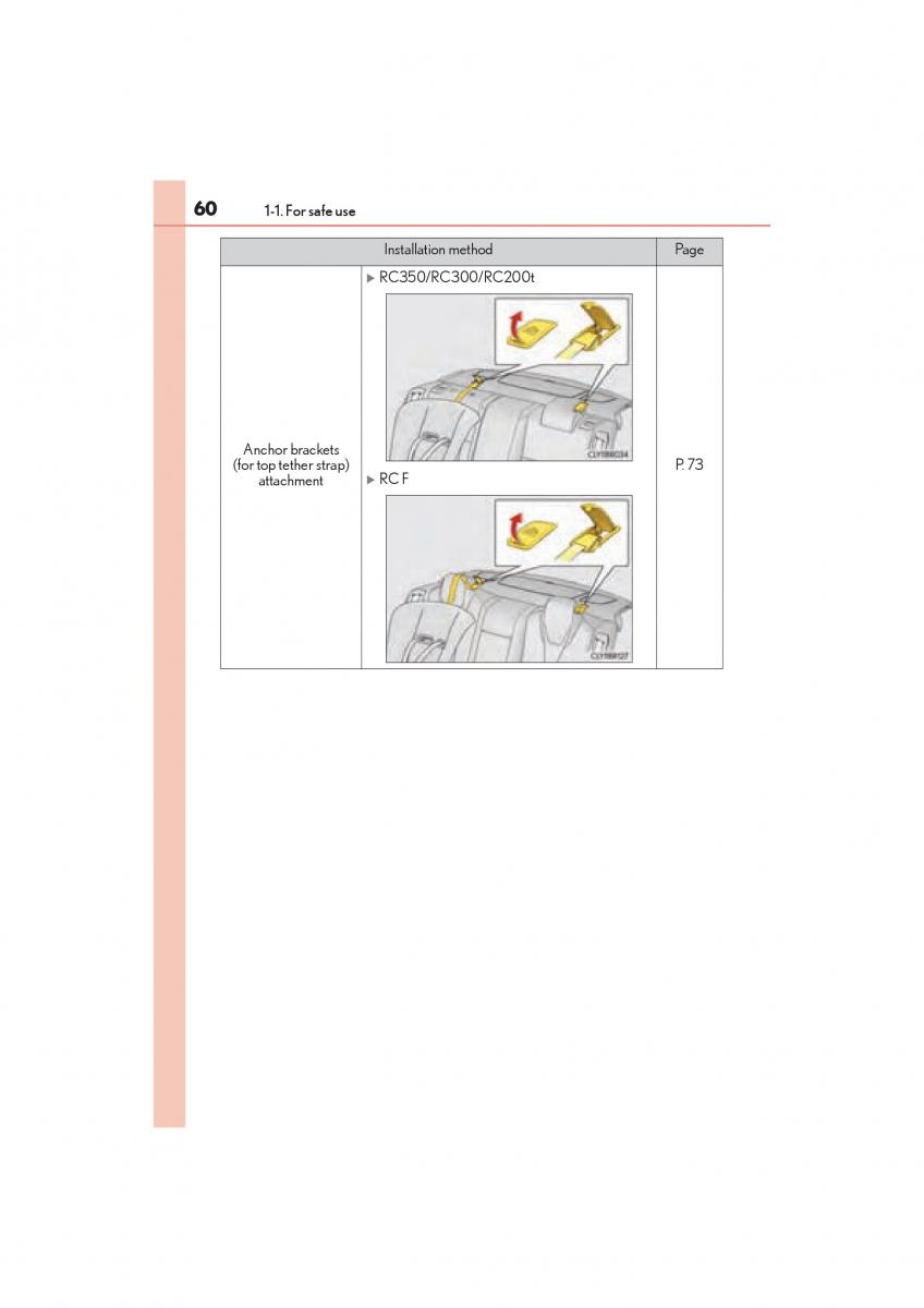 Lexus RC owners manual / page 62