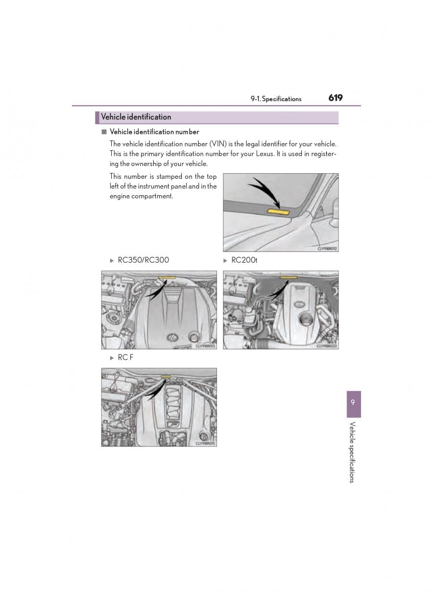 Lexus RC owners manual / page 621