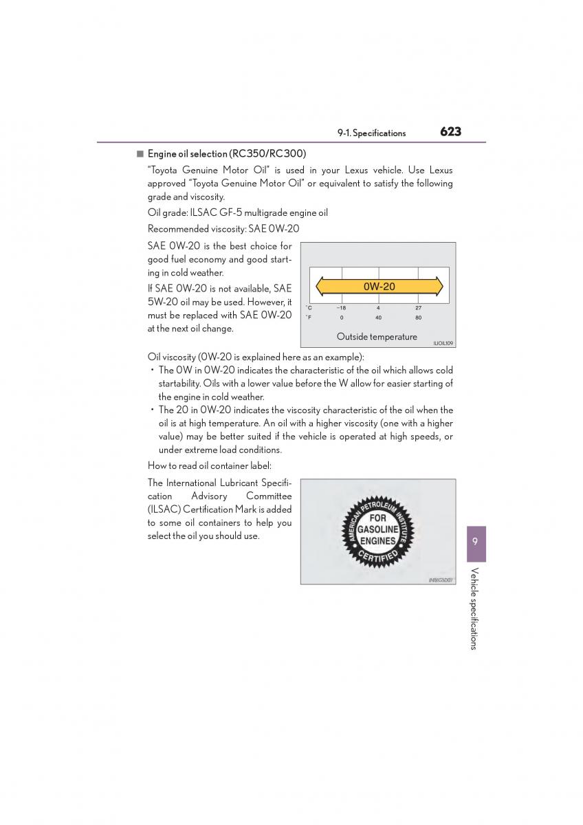 Lexus RC owners manual / page 625