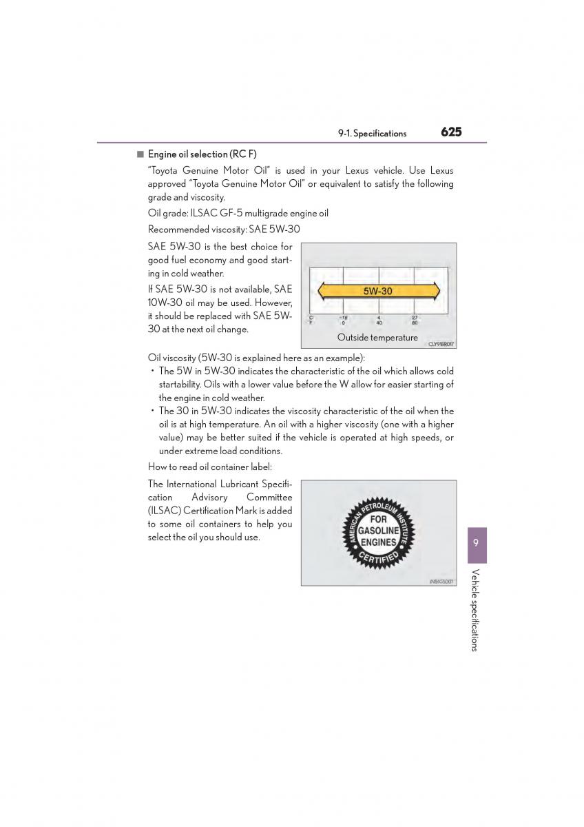 Lexus RC owners manual / page 627