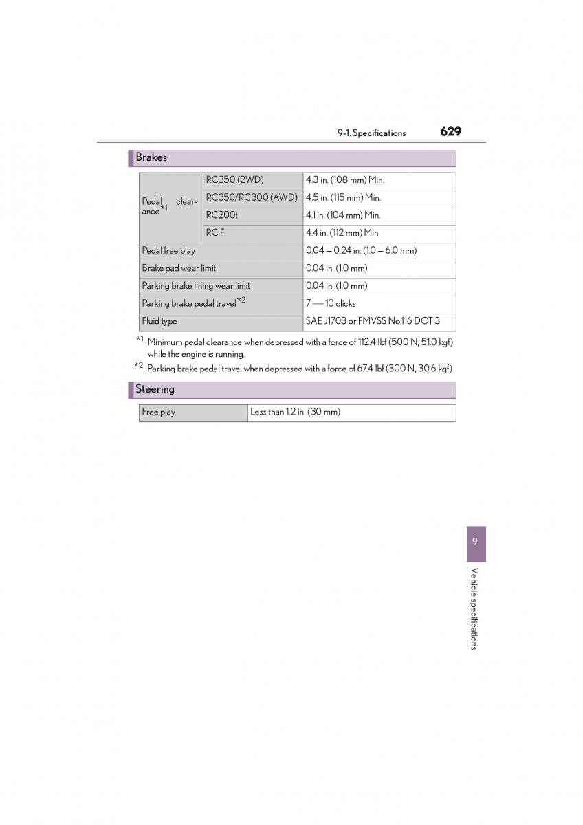 Lexus RC owners manual / page 631