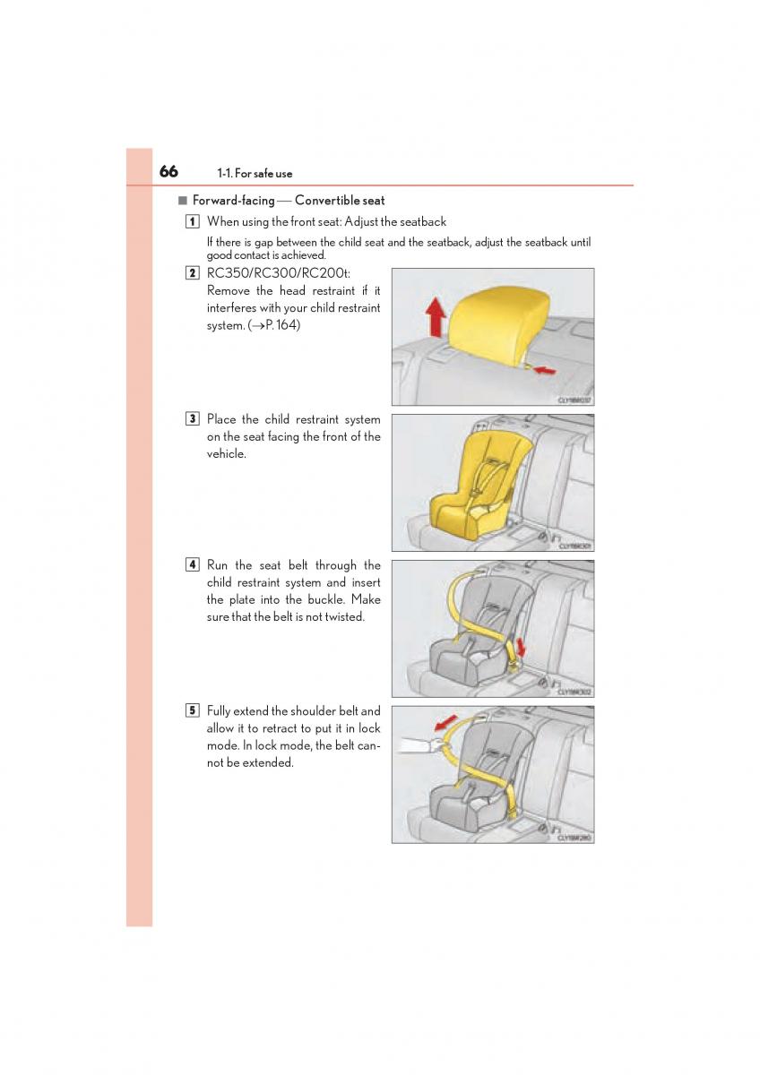 Lexus RC owners manual / page 68