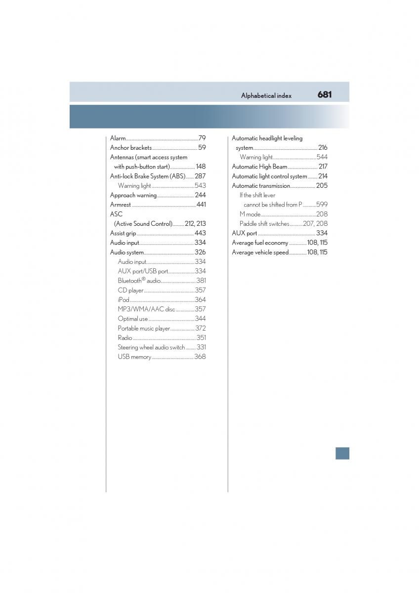 Lexus RC owners manual / page 683