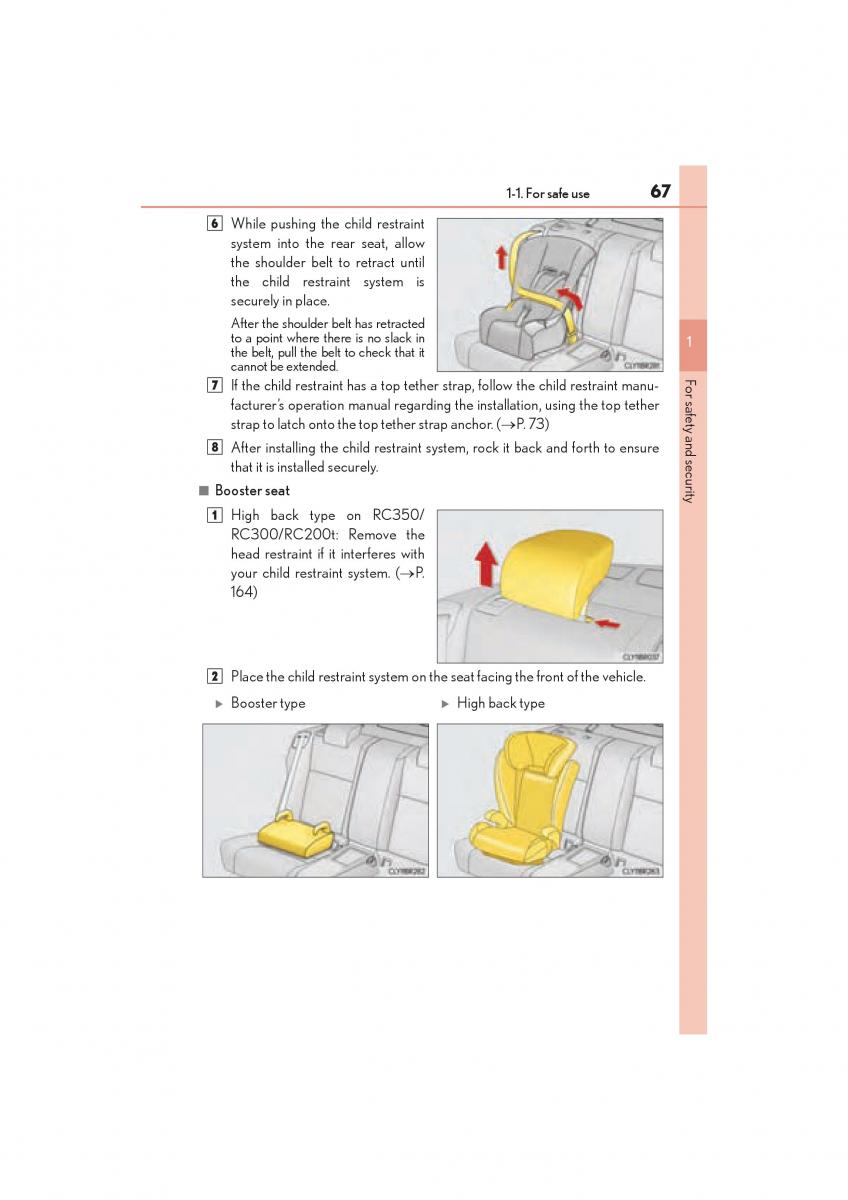 Lexus RC owners manual / page 69