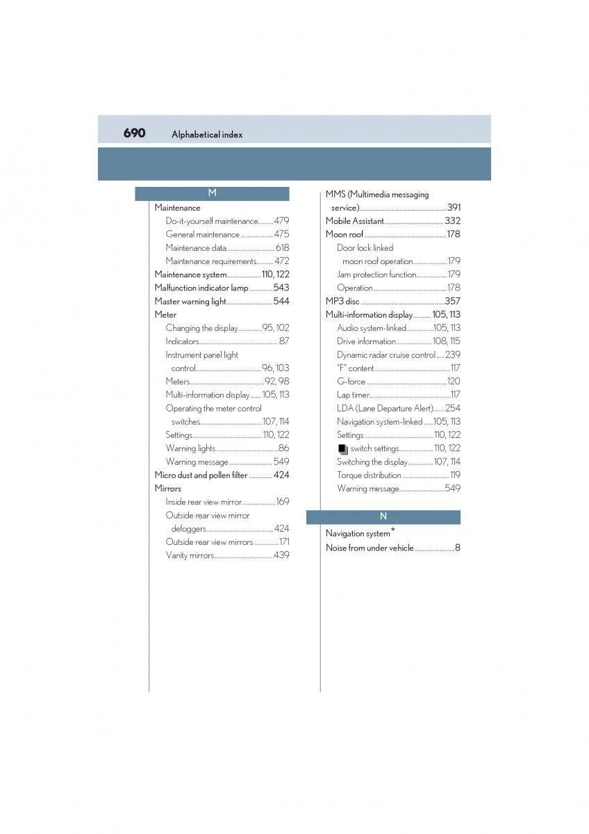 Lexus RC owners manual / page 692