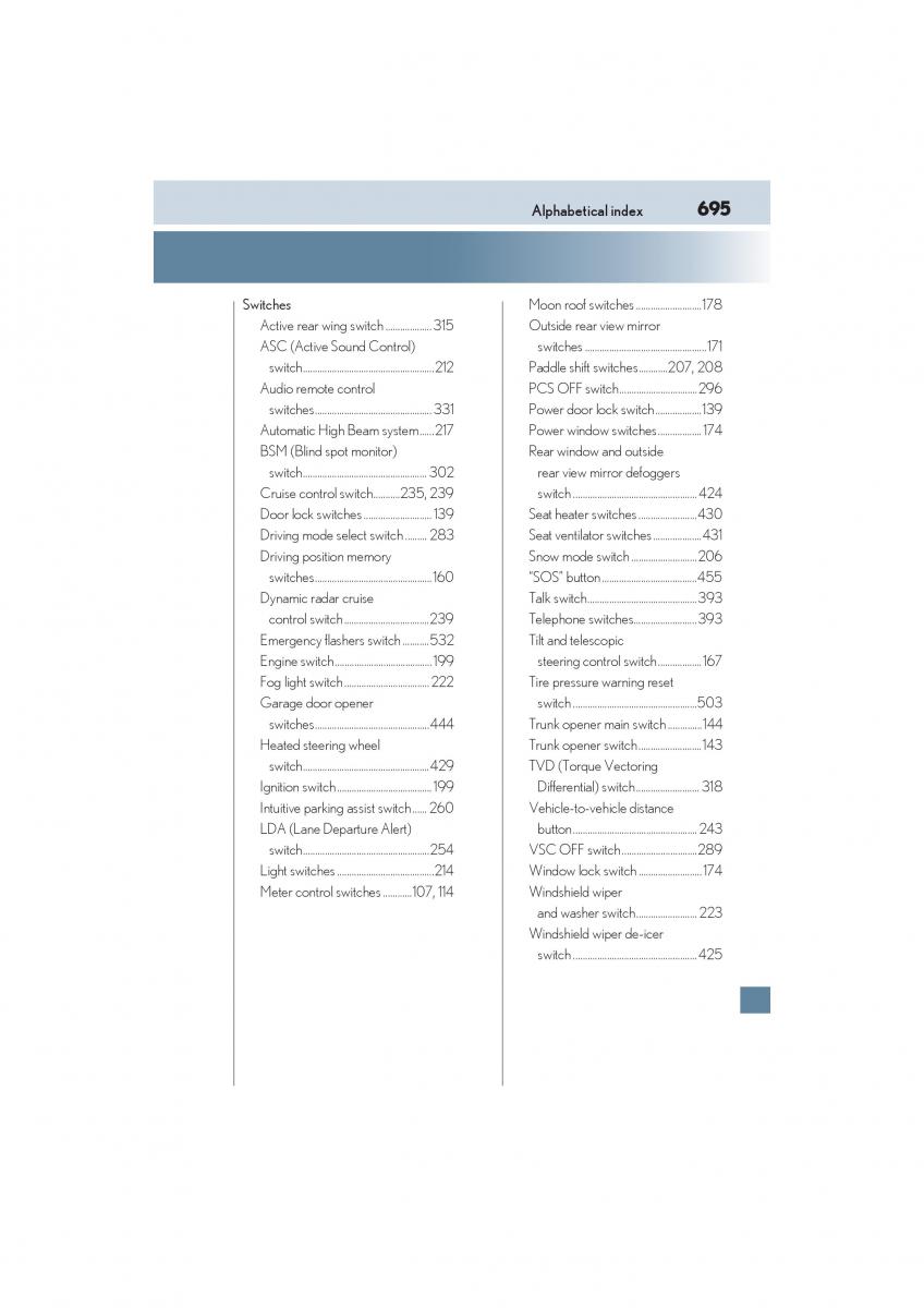 Lexus RC owners manual / page 697