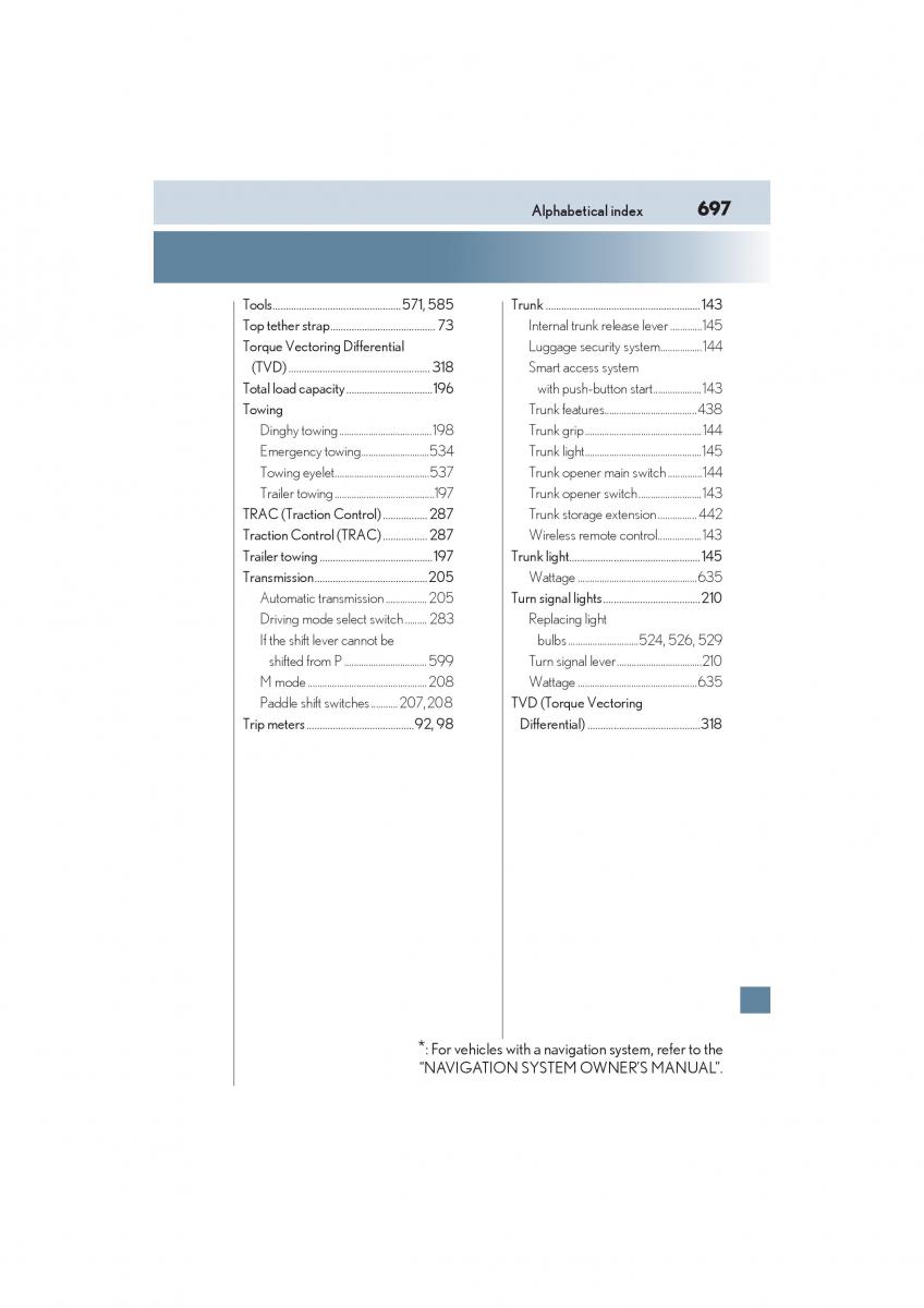 Lexus RC owners manual / page 699