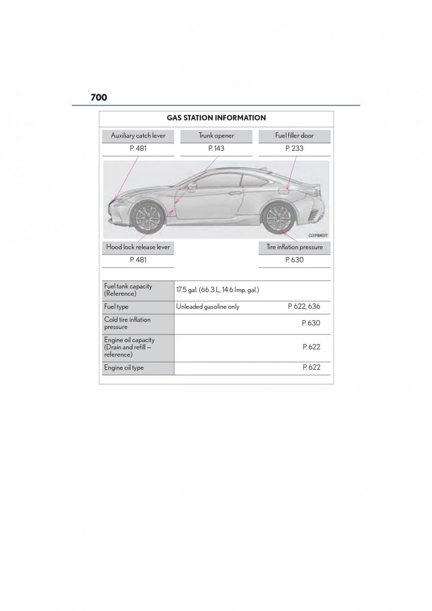 Lexus RC owners manual / page 702