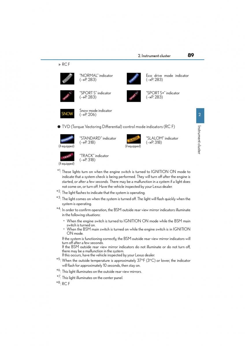 Lexus RC owners manual / page 91