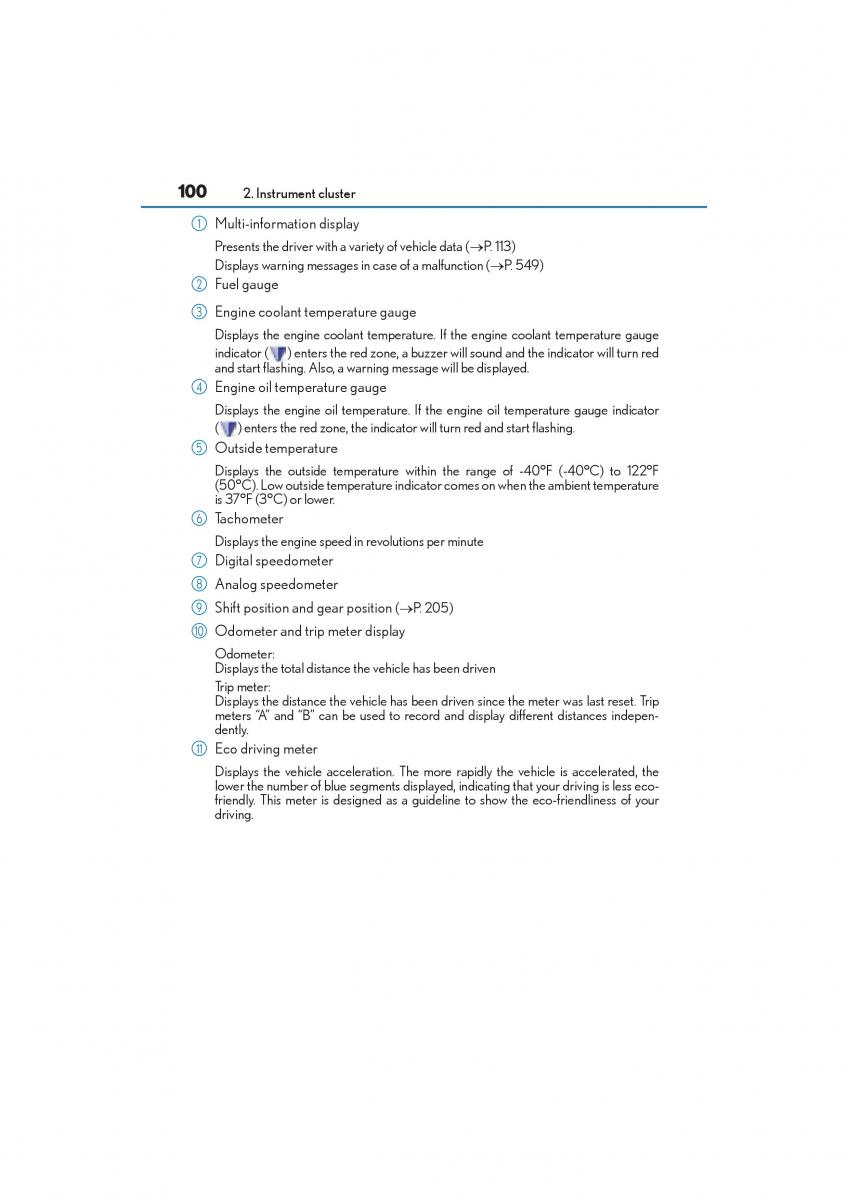 Lexus RC owners manual / page 102