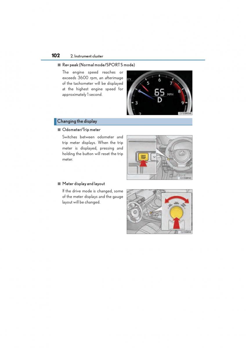 Lexus RC owners manual / page 104