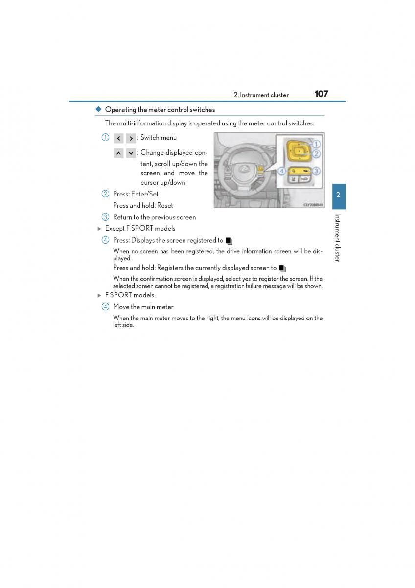 Lexus RC owners manual / page 109