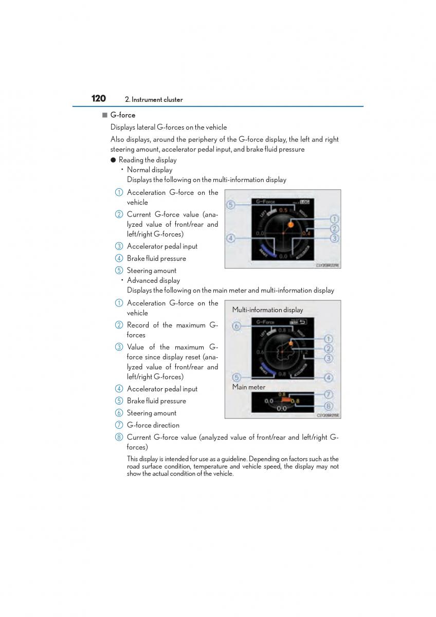 Lexus RC owners manual / page 122