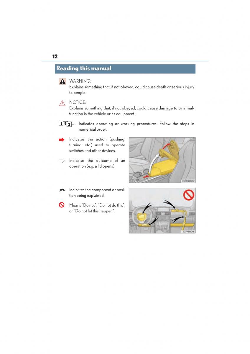 Lexus RC owners manual / page 14