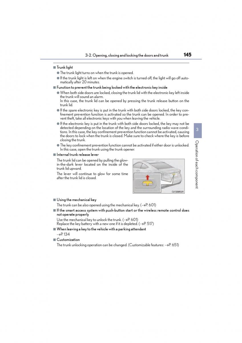 Lexus RC owners manual / page 147