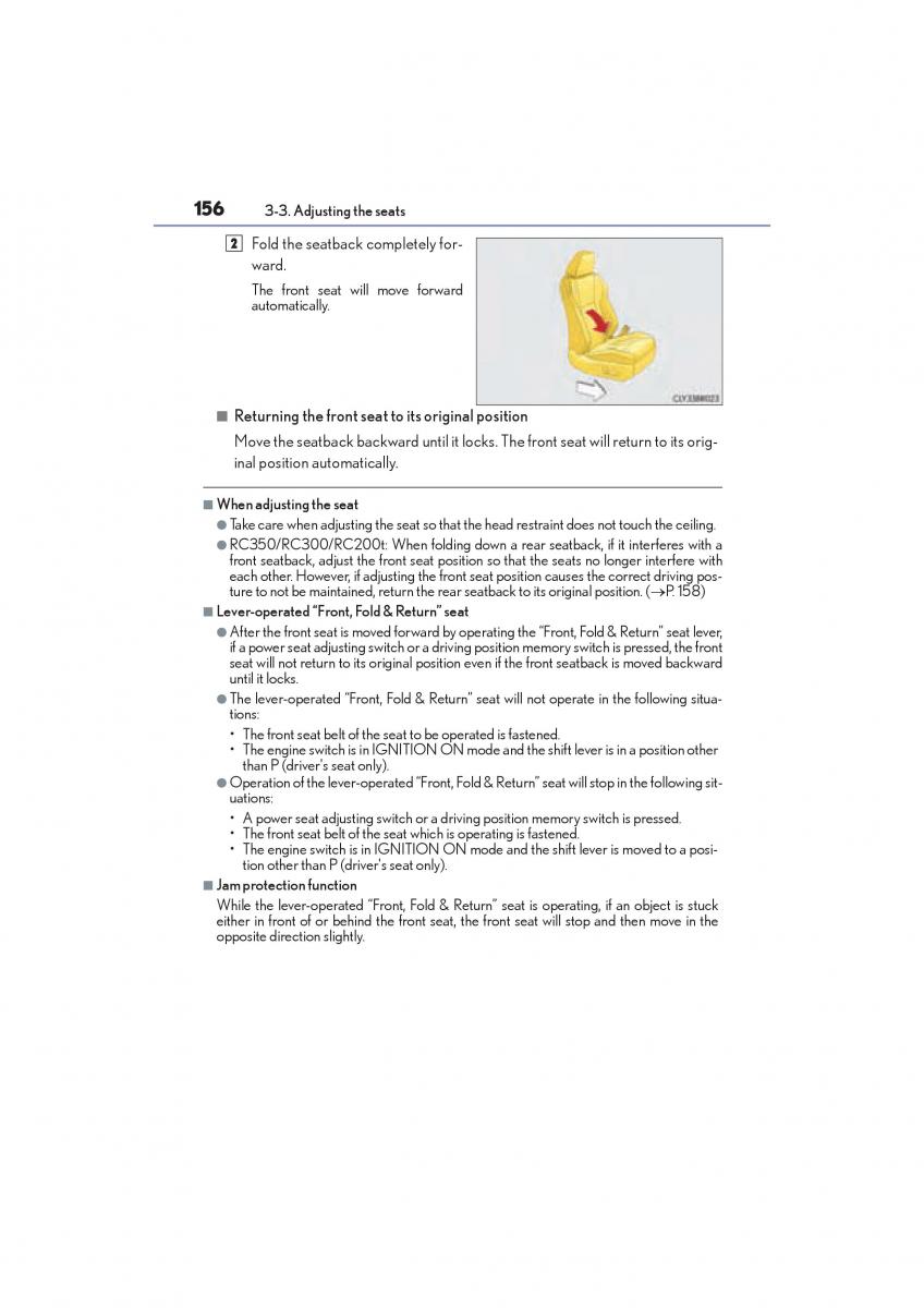 Lexus RC owners manual / page 158