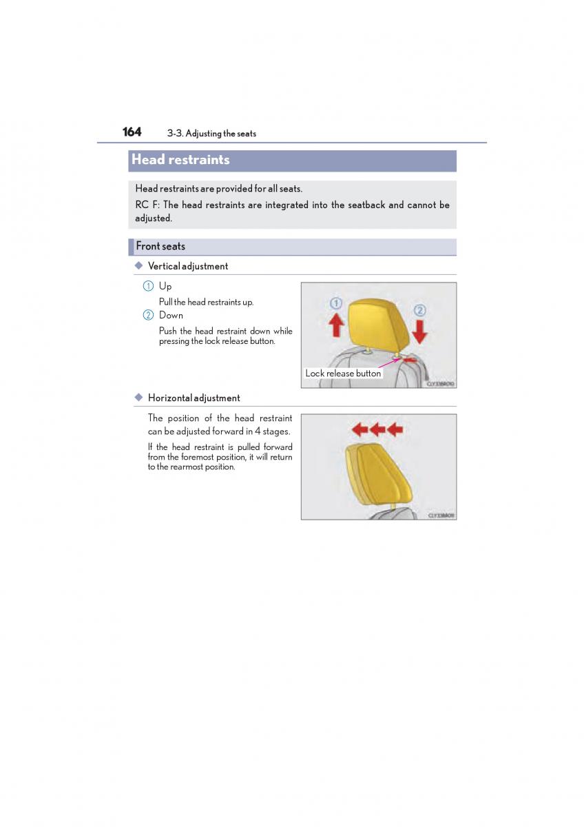 Lexus RC owners manual / page 166