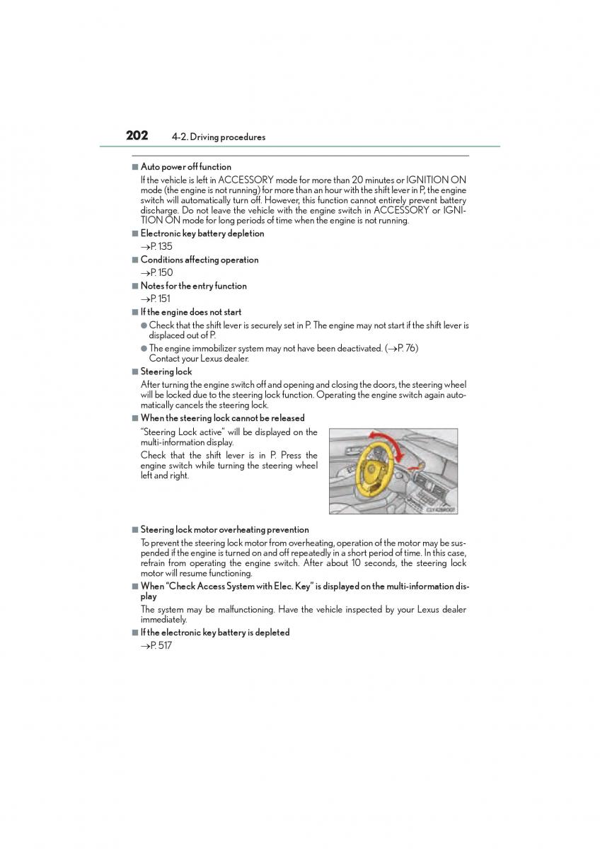 Lexus RC owners manual / page 204