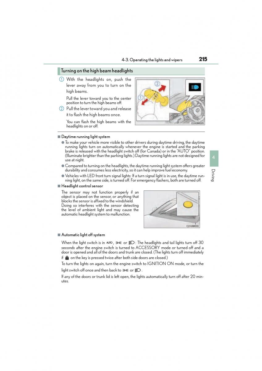 Lexus RC owners manual / page 217