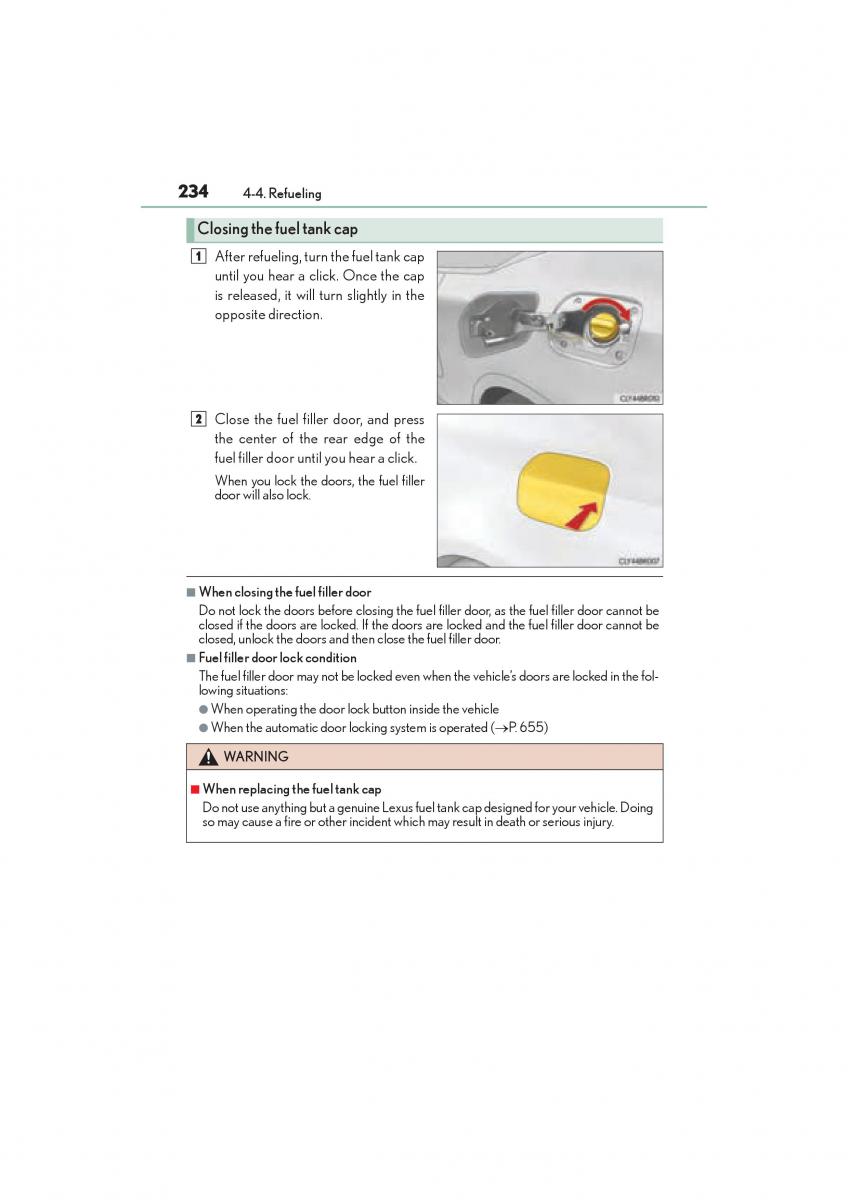 Lexus RC owners manual / page 236