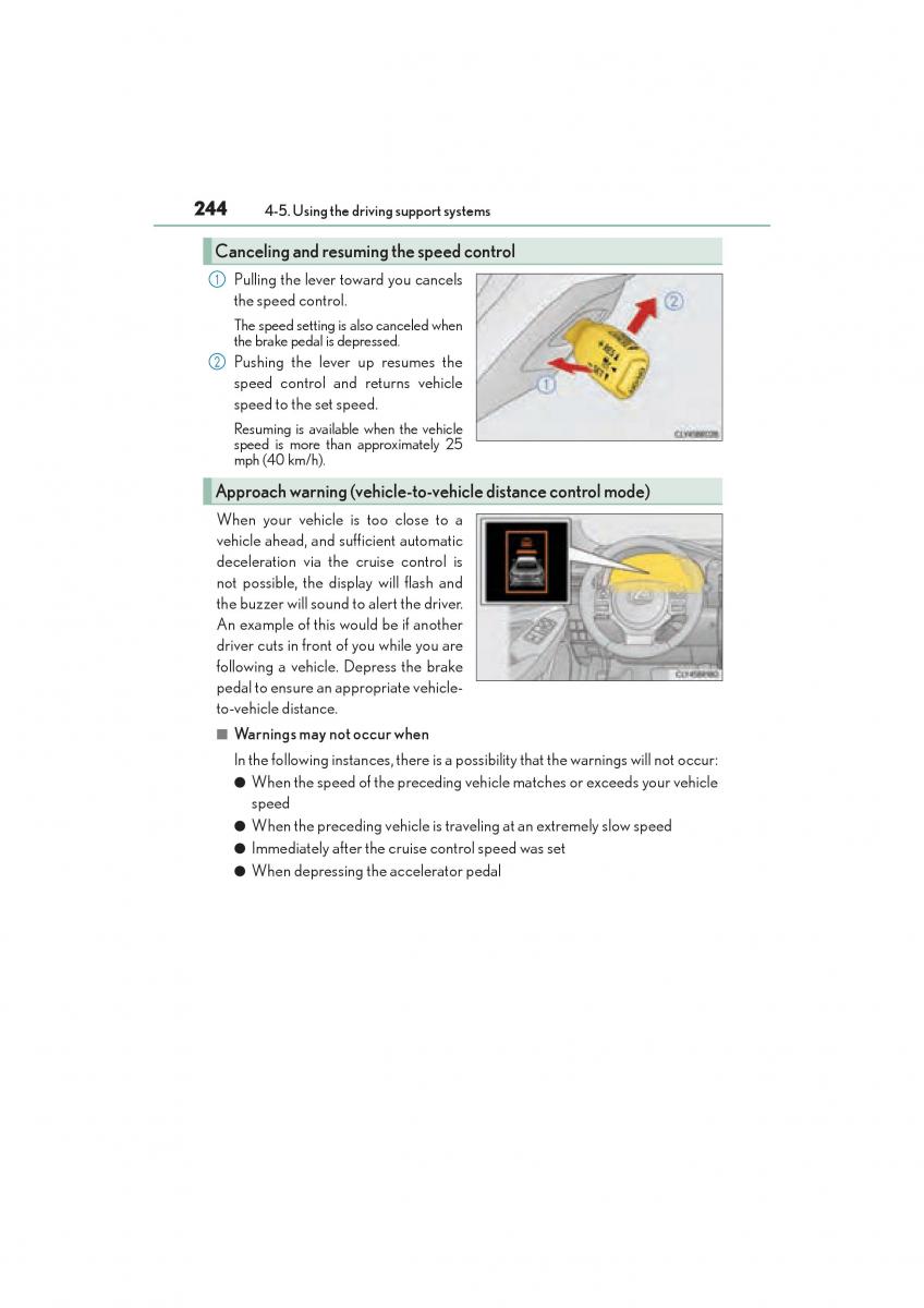 Lexus RC owners manual / page 246