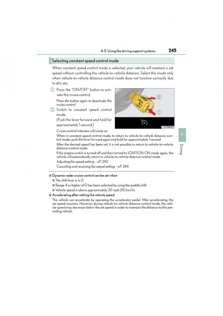 Lexus RC owners manual / page 247