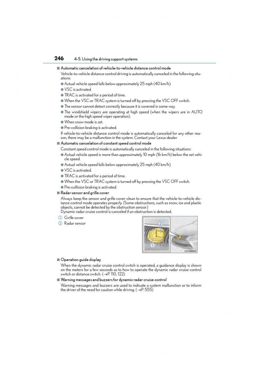 Lexus RC owners manual / page 248