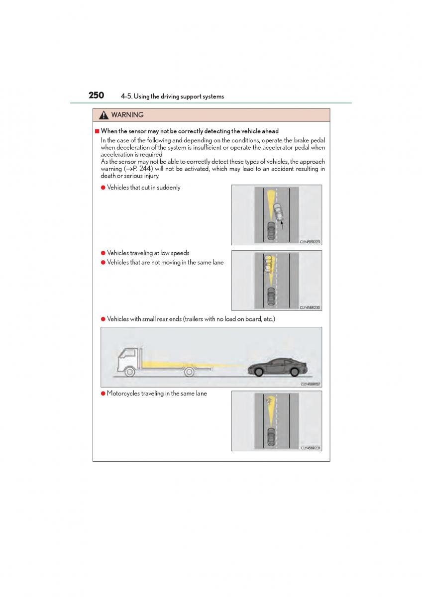 Lexus RC owners manual / page 252