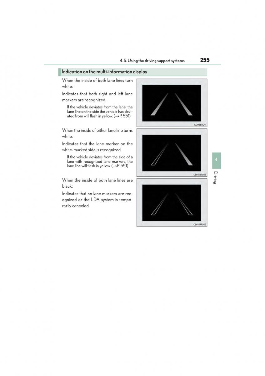 Lexus RC owners manual / page 257