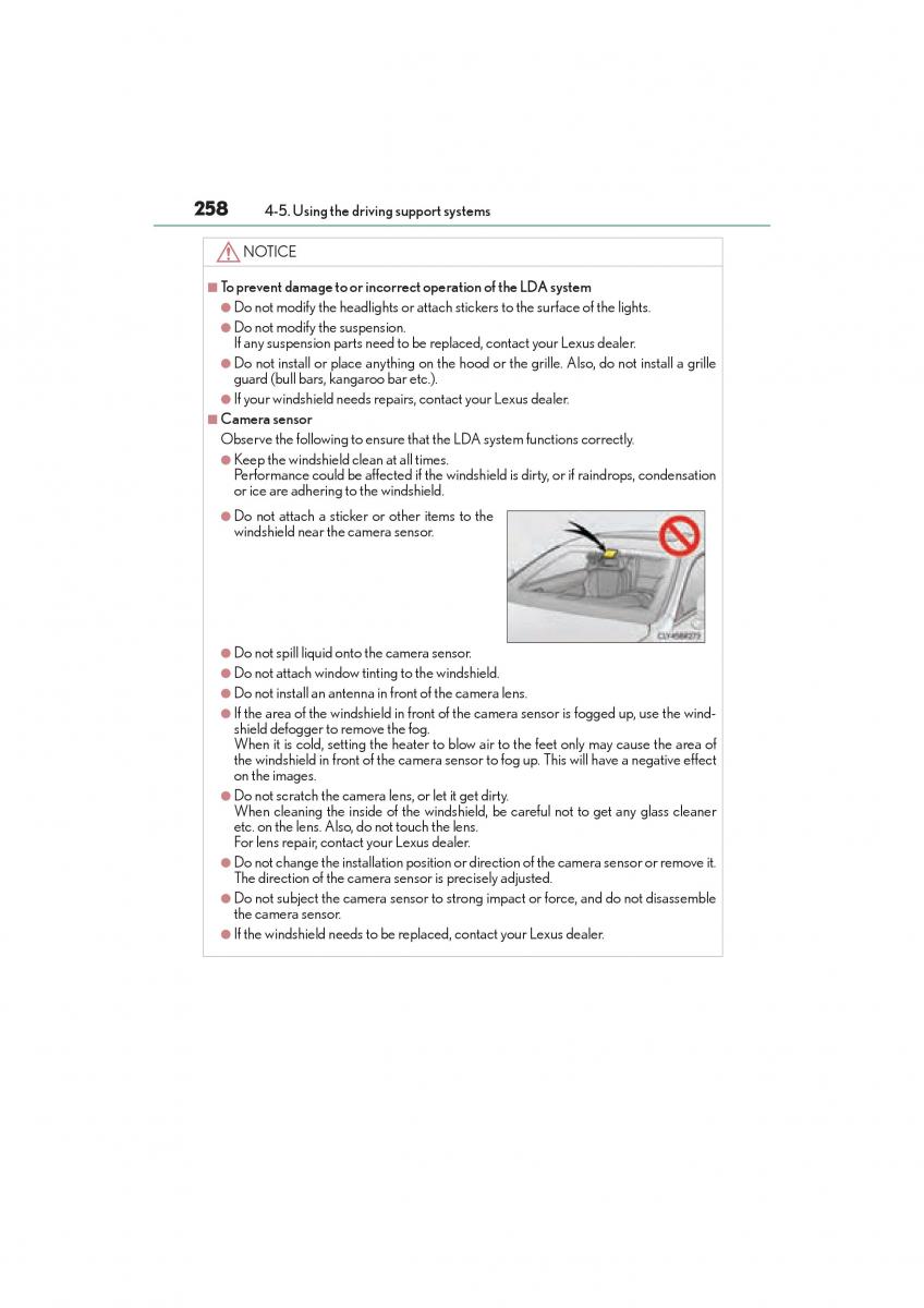 Lexus RC owners manual / page 260