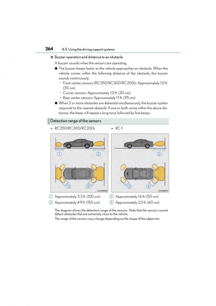 Lexus RC owners manual / page 266