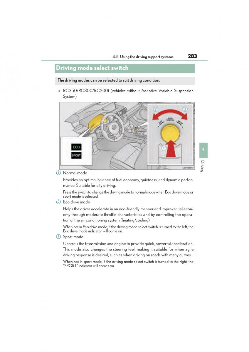 Lexus RC owners manual / page 285