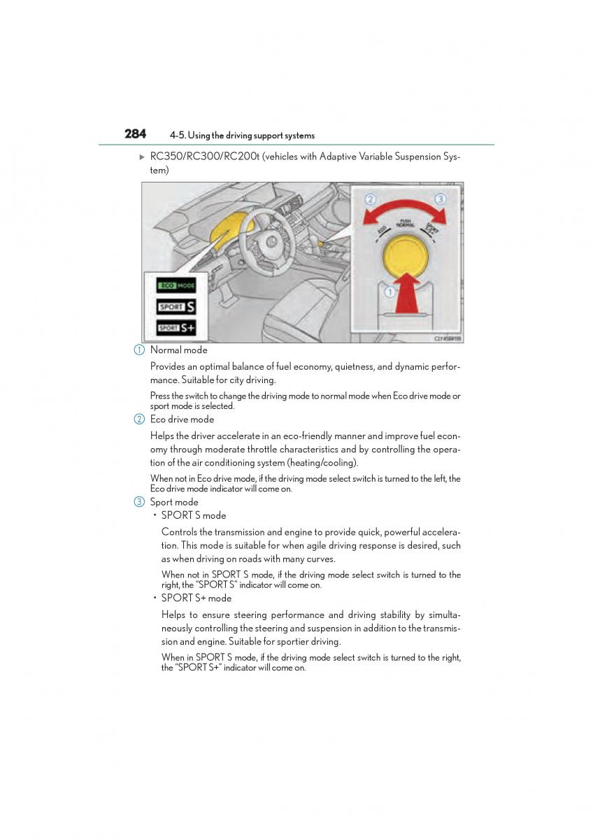 Lexus RC owners manual / page 286