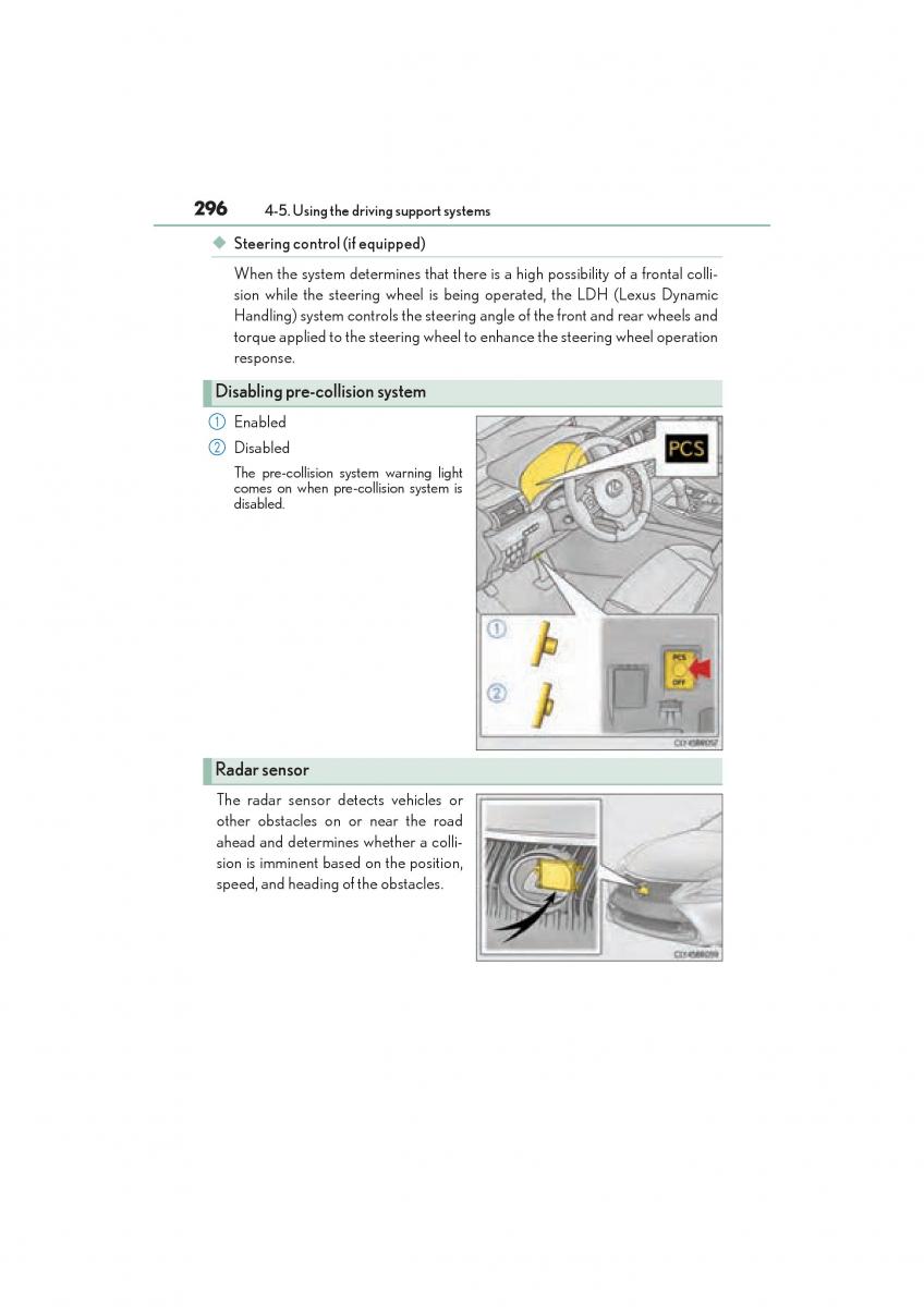 Lexus RC owners manual / page 298