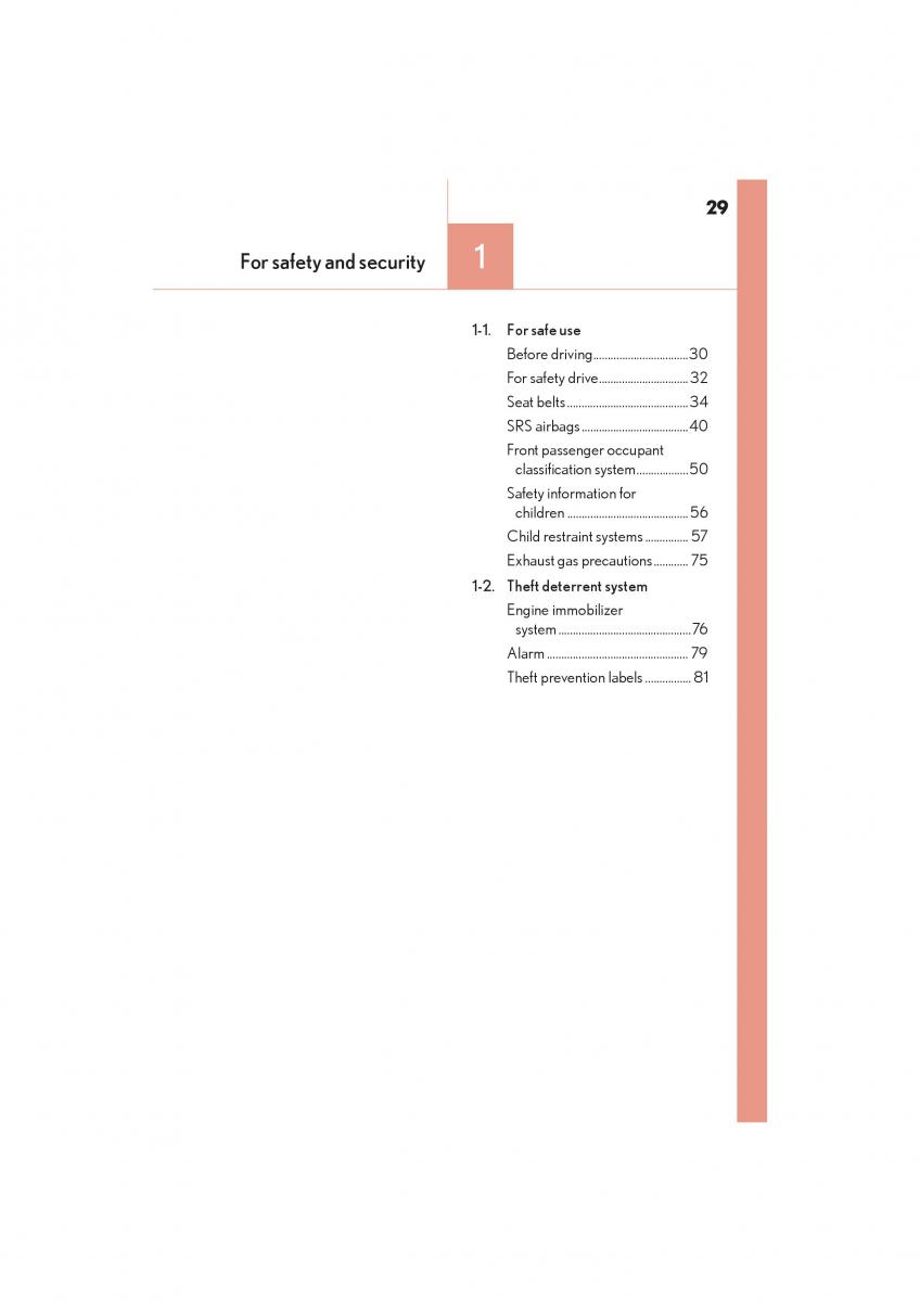 Lexus RC owners manual / page 31