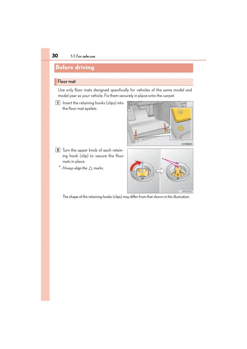 Lexus RC owners manual / page 32