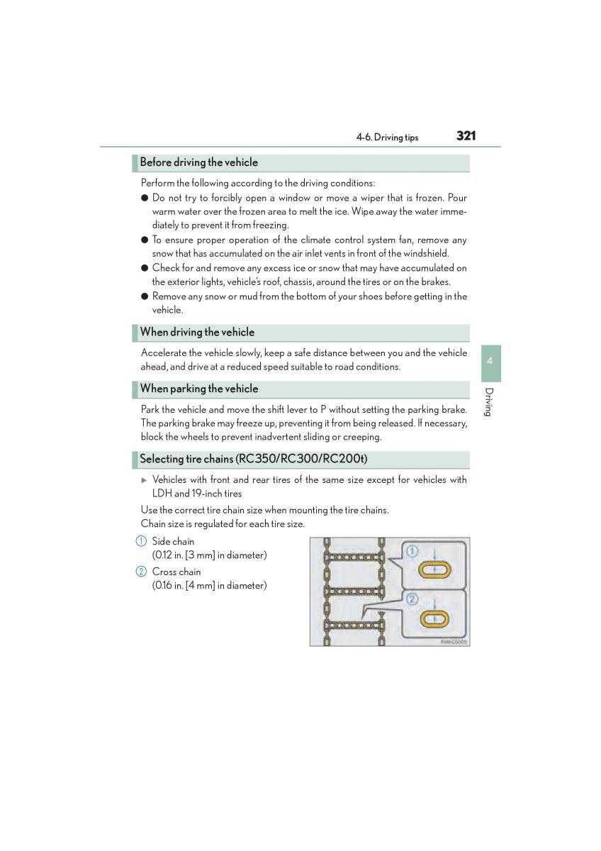 Lexus RC owners manual / page 323