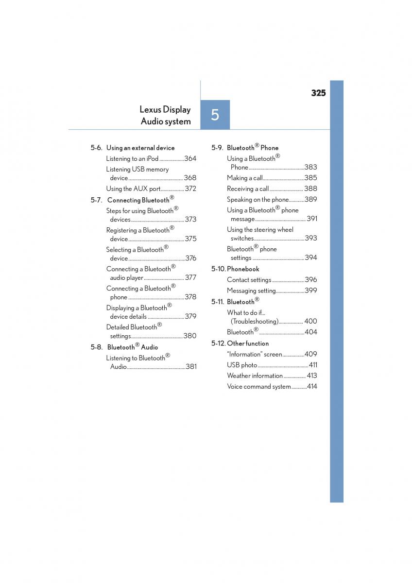 Lexus RC owners manual / page 327