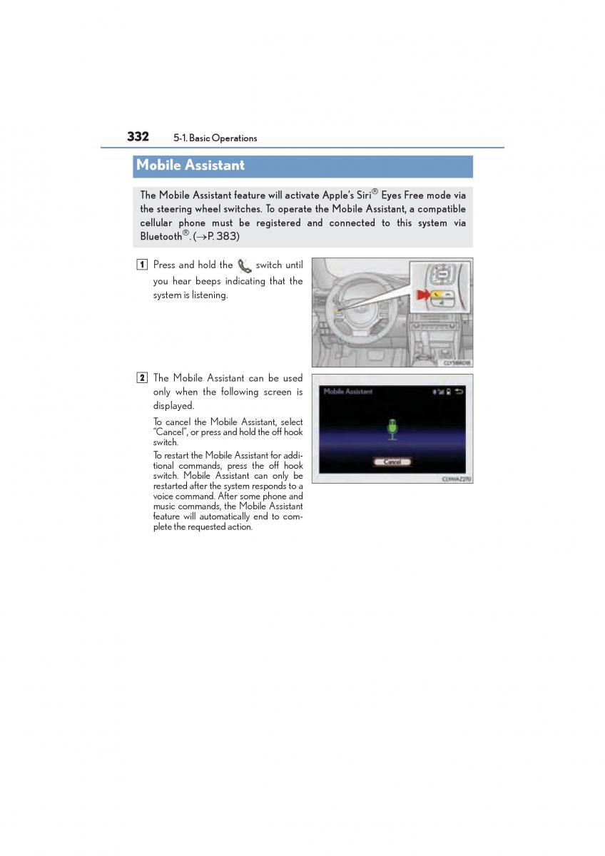 Lexus RC owners manual / page 334