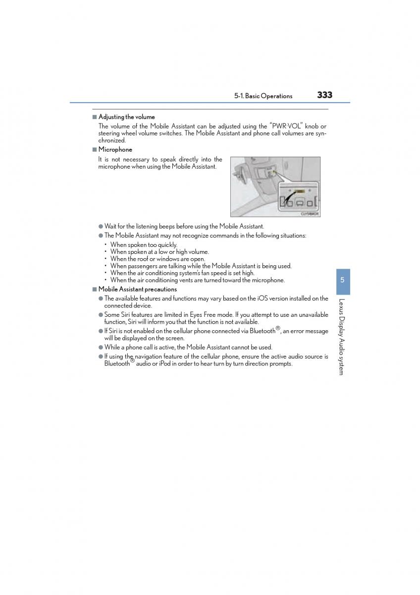 Lexus RC owners manual / page 335