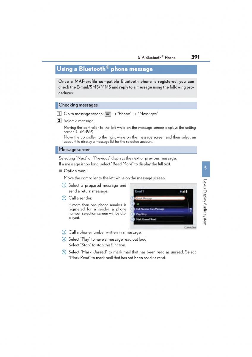 Lexus RC owners manual / page 393