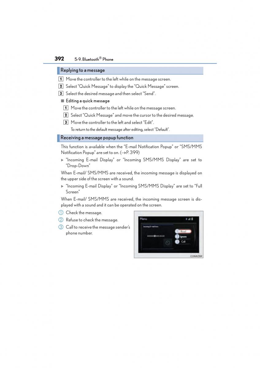 Lexus RC owners manual / page 394