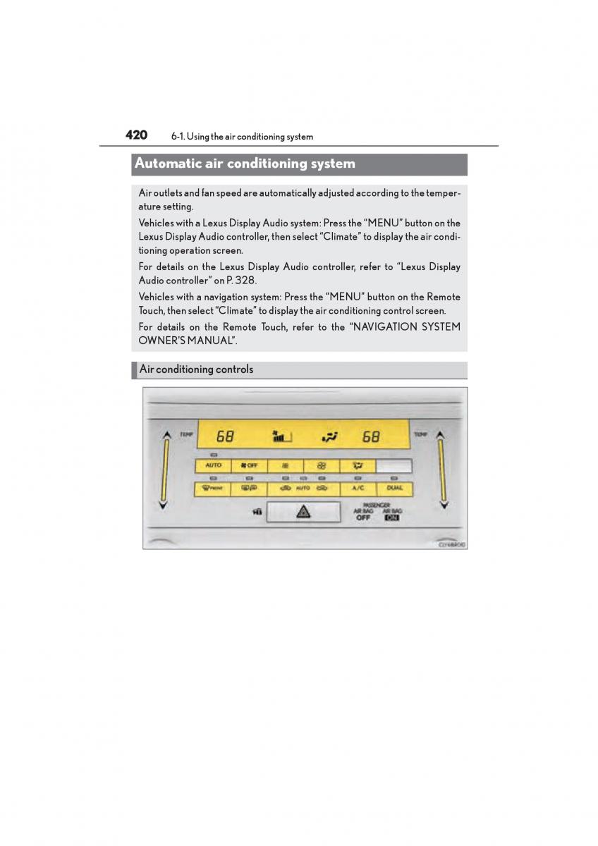 Lexus RC owners manual / page 422