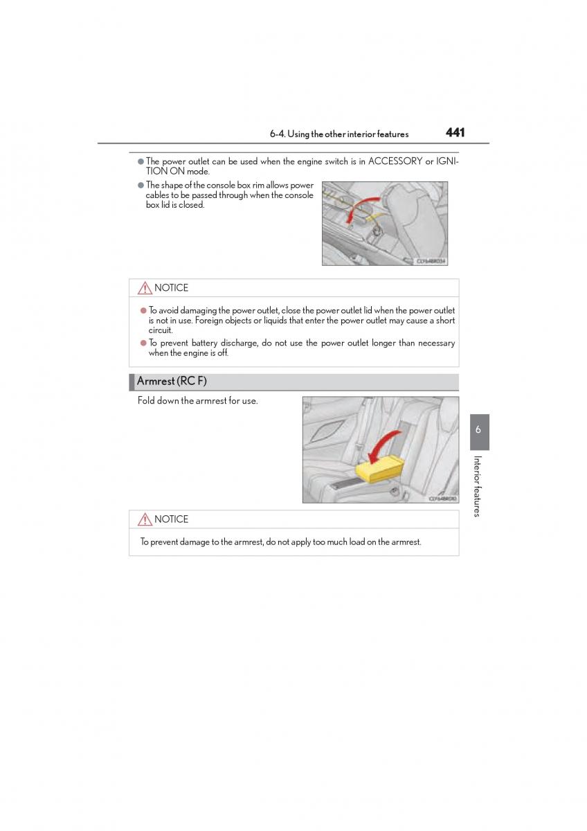 Lexus RC owners manual / page 443