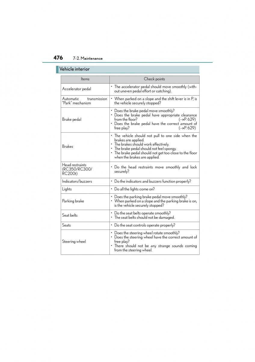 Lexus RC owners manual / page 478