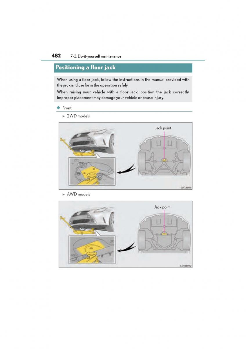 Lexus RC owners manual / page 484