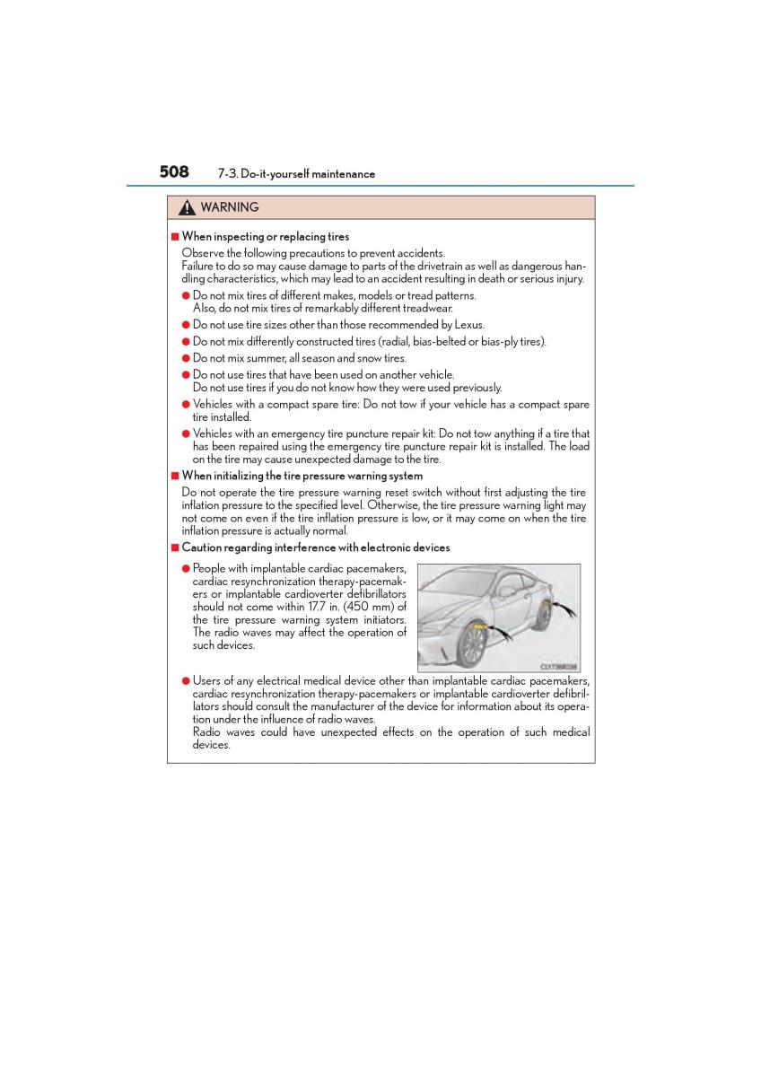 Lexus RC owners manual / page 510