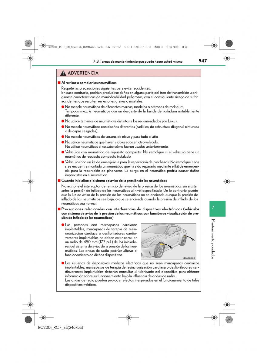 Lexus RC manual del propietario / page 547