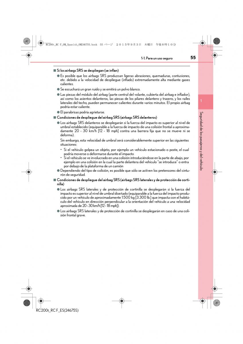 Lexus RC manual del propietario / page 55